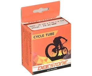 DEESTONE Campagnolo Caméra 12" 1/2 x 1,75 x 2 1/4, Valve Presta Fine, 40 mm, Adultes Unisexe, Noir