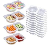 DEETREK Lot de 10 récipients réutilisables pour condiments avec couvercles réutilisables pour pique-nique, travail, déjeuner