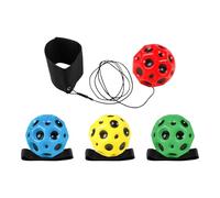 DEETREK Lot de 4 balles de lancement avec rebond élevé, boule de poignet avec corde, boule de poignet élastique, balle de rebond pour entraînement de réactivité, dispositif de coordination œil-main