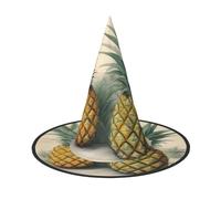 DEETTY Chapeau de magicien imprimé ananas pour carnaval Cosplay Halloween | Accessoire de costume polyvalent pour fêtes à thème