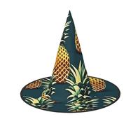 DEETTY Chapeau rétro avec imprimé ananas pour carnaval, cosplay, magicien | Accessoire de costume polyvalent pour fêtes à thème