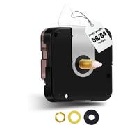 DEEWISH 12888 Kit de mouvement d'horloge à quartz super silencieux, longueur de tige de 5/16" - 59/64", remplacement à piles pour horloges murales - Facile à installer, pas de mains incluses