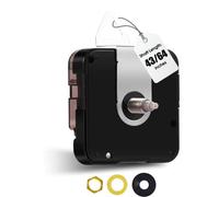 DEEWISH 12888 Mécanisme d'Horloge à Quartz Super Silencieux, Longueur de Tige 0,6-150,6 cm, Moteur d'Horloge Murale à Piles (Sans Aiguilles)