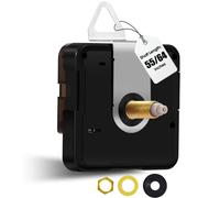 DEEWISH Mécanisme d'horloge de rechange à quartz - Fonctionne avec piles - Pièces d'horloge murale pour le faire vous-même (longueur totale de la tige 140/162,6 cm, aiguilles non incluses, série