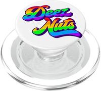 Deez Nuts LGBTQIA+ Look rétro années 70 Rainbow Pride PopSockets PopGrip pour MagSafe