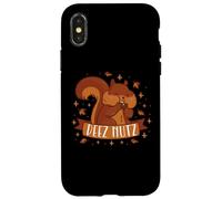 Deez Nutz Nutcracker Squirrel Gopher Chipmunk Dees Nuts Coque pour iPhone X/XS