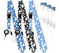 DEEZOMO Lot de 3 cordons de croisière avec bobines rétractables, supports étanches (3 V + 3H) et attaches de téléphone - Idéal pour 3 personnes pour carnaval, Royal Caribbean et N ruises 2026 (lot
