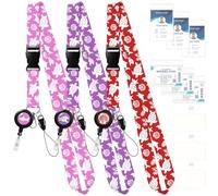 DEEZOMO Lot de 3 cordons de croisière avec bobines rétractables, supports étanches (3 V + 3H) et attaches de téléphone - Idéal pour 3 personnes pour carnaval, Royal Caribbean et N ruises 2026