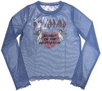 Def Leppard - "Bringin On The Heartbreak" Débardeur court pour femme manches longues RO10798 (XS) (Bleu)