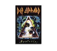 Def Leppard Couverture d'album Hysteria Heavy Metal Music Merchandising vintage des années 80 - Impression sur toile pour salon, chambre à coucher, salle de jeux et bureau - 50,8 x 76,2 cm