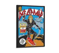Def Leppard Couverture d'album Pyromanie Heavy Metal Music Merchandising rétro vintage années 80 Esthétique Groupe de rock cool Poster Impression sur toile pour salon, chambre à coucher, salle de jeux
