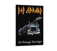 Def Leppard Couverture de l'album On Through The Night Produit de musique en métal lourd vintage années 80 Impression sur toile pour salon, chambre à coucher, salle de jeux ou bureau
