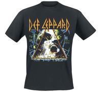 Def Leppard Hysteria Homme T-Shirt Manches Courtes Noir 100% Coton Regular/Coupe Standard