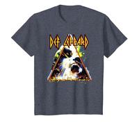 Def Leppard Hysteria Rock Music Band T-Shirt, Enfant, Bleu Chiné, 3 Ans