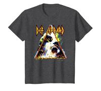 Def Leppard Hysteria Rock Music Band T-Shirt, Enfant, Chiné Foncé, 12 Ans