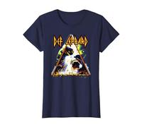 Def Leppard Hysteria Rock Music Band T-Shirt, Femme, Bleu Marine, XXL