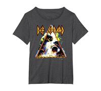 Def Leppard Hysteria Rock Music Band T-Shirt, Femme Grandes Tailles, Chiné Foncé, 1X