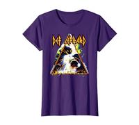 Def Leppard Hysteria Rock Music Band T-Shirt, Femme, Violet, XL