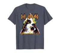 Def Leppard Hysteria Rock Music Band T-Shirt, Homme, Bleu Chiné, 3XL