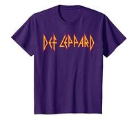 Def Leppard Logo Classique T-Shirt, Enfant, Violet, 10 Ans