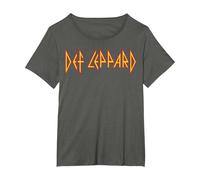 Def Leppard Logo Classique T-Shirt, Femme Grandes Tailles, Asphalte, 2X