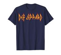 Def Leppard Logo Classique T-Shirt, Homme, Bleu Marine, M