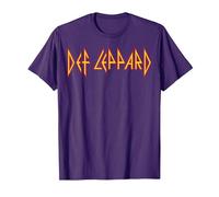 Def Leppard Logo Classique T-Shirt, Homme, Violet, L