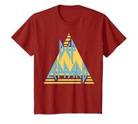 Def Leppard - Logo Pastel T-Shirt, Enfant, Canneberge, 6 Ans
