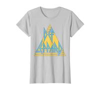 Def Leppard - Logo Pastel T-Shirt, Femme, Argent, S
