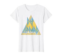 Def Leppard - Logo Pastel T-Shirt, Femme, Blanc, XS