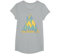 Def Leppard - Logo Pastel T-Shirt, Fille, Gris Chiné, XS