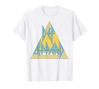 Def Leppard - Logo Pastel T-Shirt, Homme, Blanc, L
