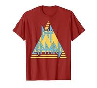 Def Leppard - Logo Pastel T-Shirt, Homme, Canneberge, M