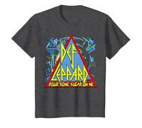 Def Leppard - Logo Sucre T-Shirt, Enfant, Chiné Foncé, 10 Ans