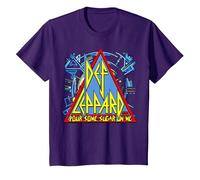 Def Leppard - Logo Sucre T-Shirt, Enfant, Violet, 3 Ans