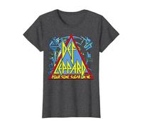 Def Leppard - Logo Sucre T-Shirt, Femme, Chiné Foncé, XS