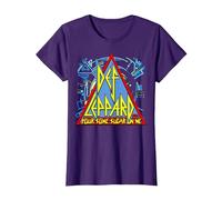 Def Leppard - Logo Sucre T-Shirt, Femme, Violet, L