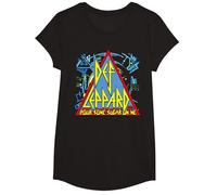 Def Leppard - Logo Sucre T-Shirt, Fille, Noir, L