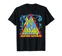 Def Leppard - Logo Sucre T-Shirt, Homme, Noir, 5XL