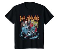 Def Leppard - Photo du Groupe City des Moines T-Shirt, Enfant, Noir, 4 Ans