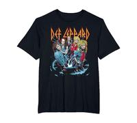 Def Leppard - Photo du Groupe City des Moines T-Shirt, Homme Grandes Tailles, Noir, 4X Tall