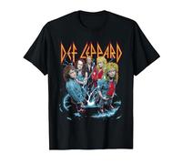 Def Leppard - Photo du Groupe City des Moines T-Shirt, Homme, Noir, 6XL