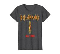 Def Leppard - Plongée T-Shirt, Femme, Chiné Foncé, L