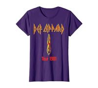 Def Leppard - Plongée T-Shirt, Femme, Violet, XXL