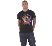 Rock Off officially licensed products Def Leppard T Shirt Lightning Leopard Band Logo Nouveau Officiel Unisex Noir Size XXL