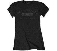 Rocks Off T-shirt Def Leppard – Logo Collegiate – Noir – M Femme – Import