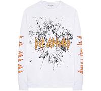 Def Leppard - T-Shirt Maniche Lunghe # XL Unisex White # Shatter [Import]