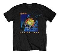 Rocks Off T-shirt Def Leppard Pyromania Noir Unisexe Taille S (Import)