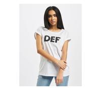 DEF Sizza T-Shirt Haut Basique Imprimé Logo 100% Coton Look Décontracté