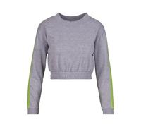 DEF Sweat-shirt 'Chelsea' gris chiné / vert clair, Taille XS